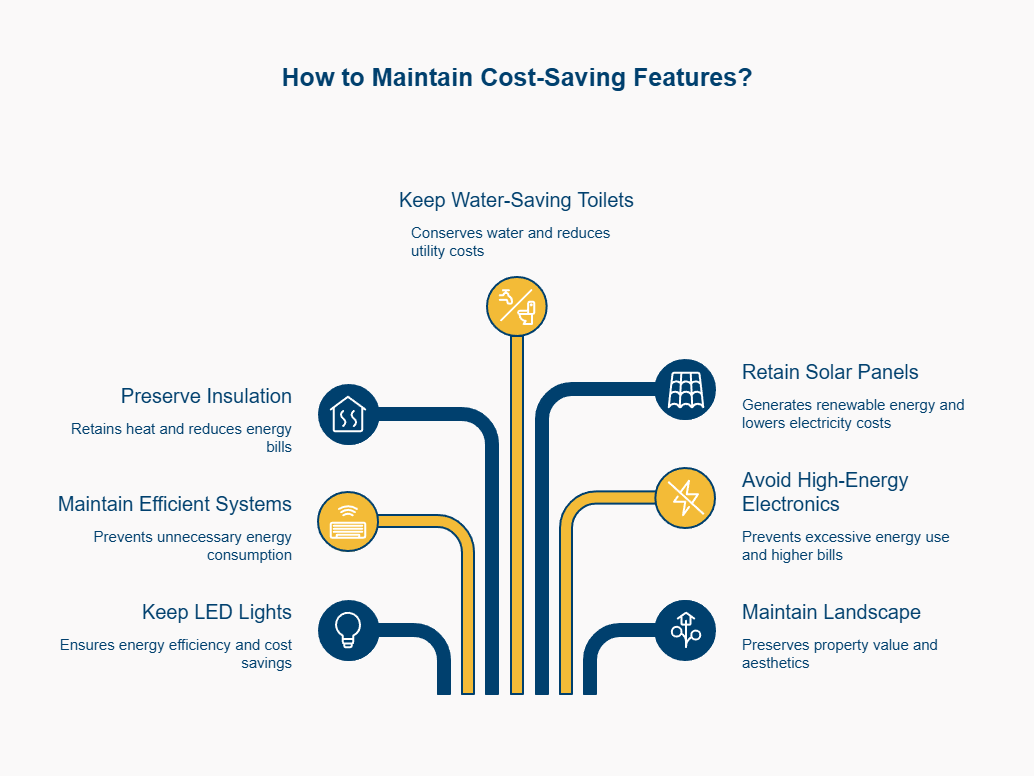 How to Maintain Cost-Saving Features infographic
